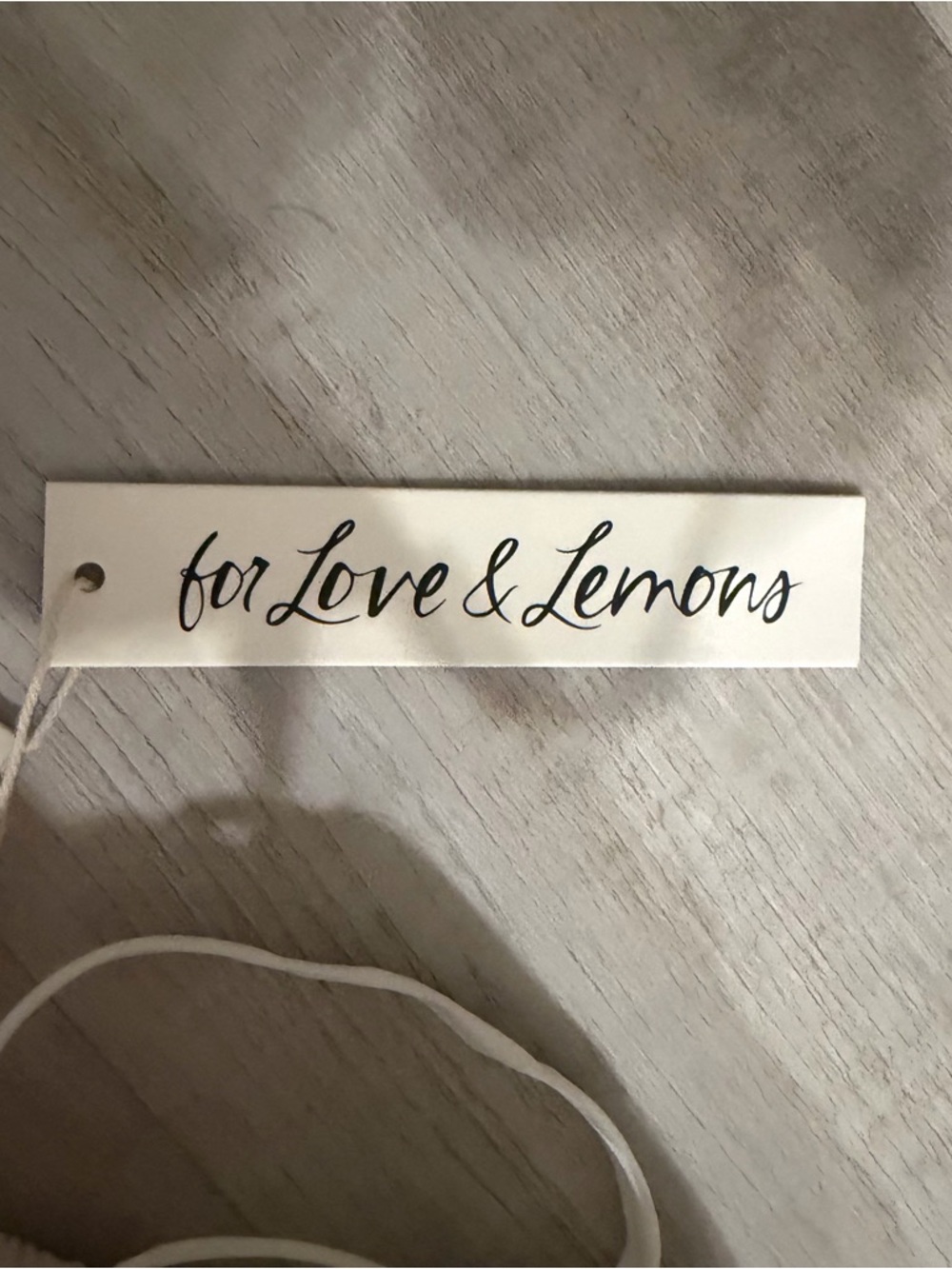 For Love & Lemons White Tag with Black polka dots - Picture 7 of 8